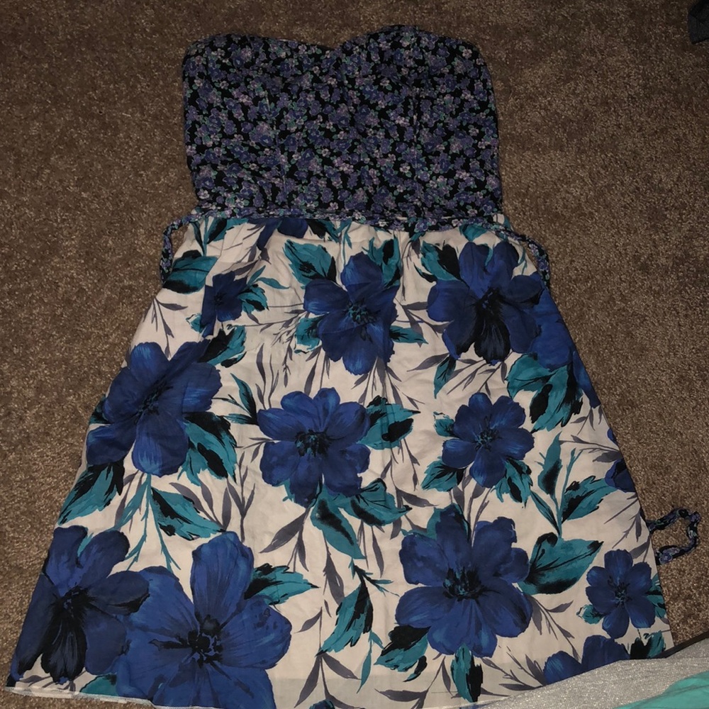 Floral Strapless Dress
